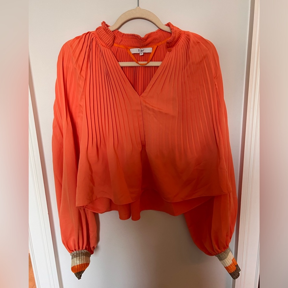 Tibi Orange Top